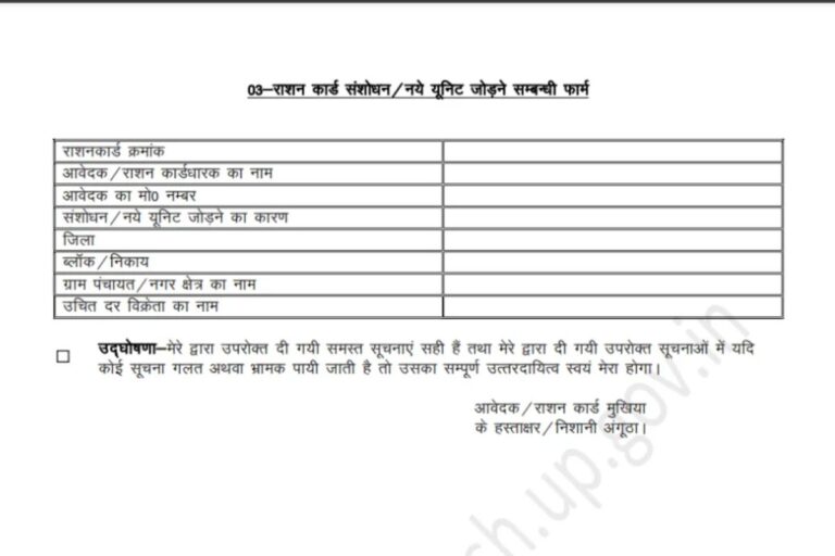 Add Name In Ration Card
