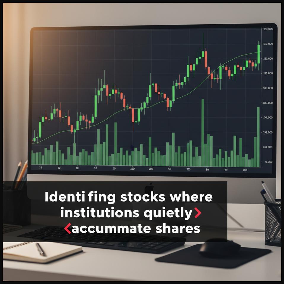 Stock chart showing accumulation of shares with rising delivery volume, indicating institutional buying interest.