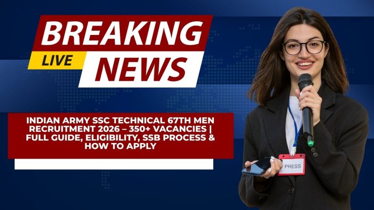Indian Army SSC Technical 67th Men Recruitment 2026